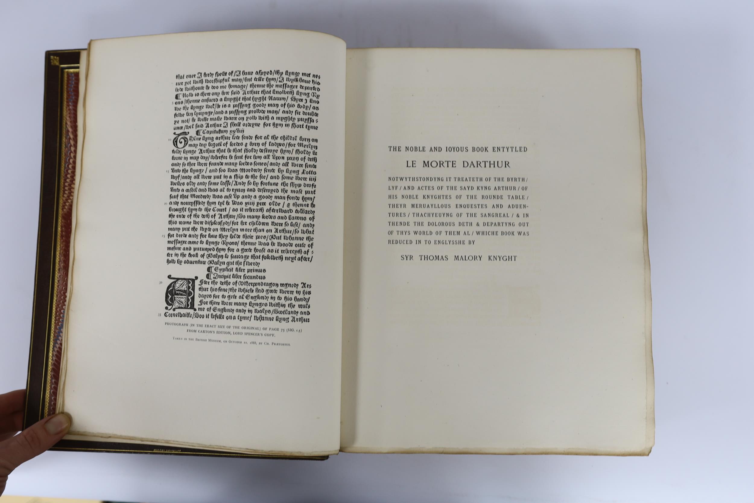 Malory, Sir Thomas - Le Morte Darthur. By Syr Thomas Malory. The original edition of William Caxton now reprinted and edited by H. Oskar Sommer....3 vols. Limited Edition (of 100 copies for sale, numbered and signed by t